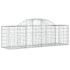 vidaXL Arched Gabion Basket 200x50x60/80 cm Galvanised Iron - Image 2
