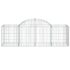 vidaXL Arched Gabion Basket 200x50x60/80 cm Galvanised Iron - Image 3