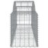 vidaXL Arched Gabion Basket 200x50x60/80 cm Galvanised Iron - Image 4