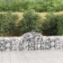 vidaXL Arched Gabion Basket 200x50x60/80 cm Galvanised Iron
