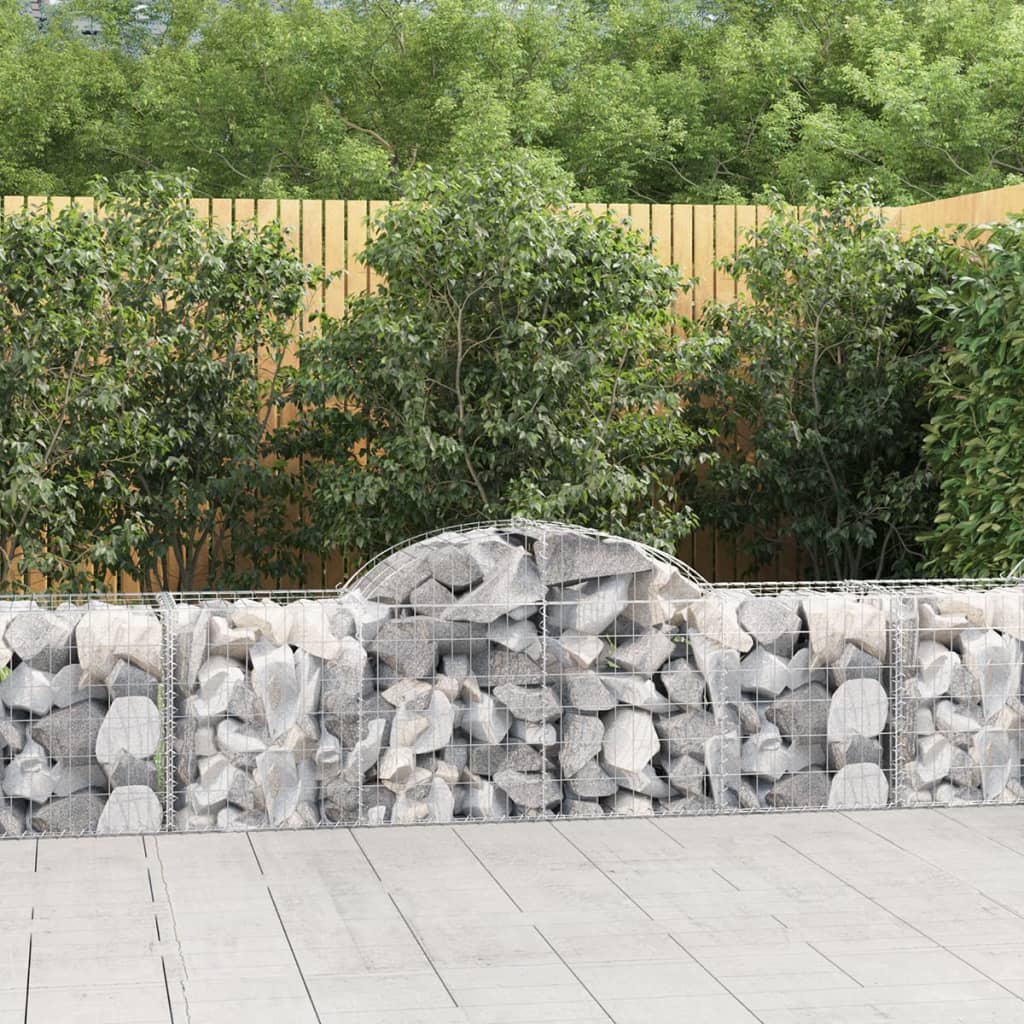 8720845651565_m_en_hd_1 vidaXL Arched Gabion Basket 200x50x60/80 cm Galvanised Iron - Image 1