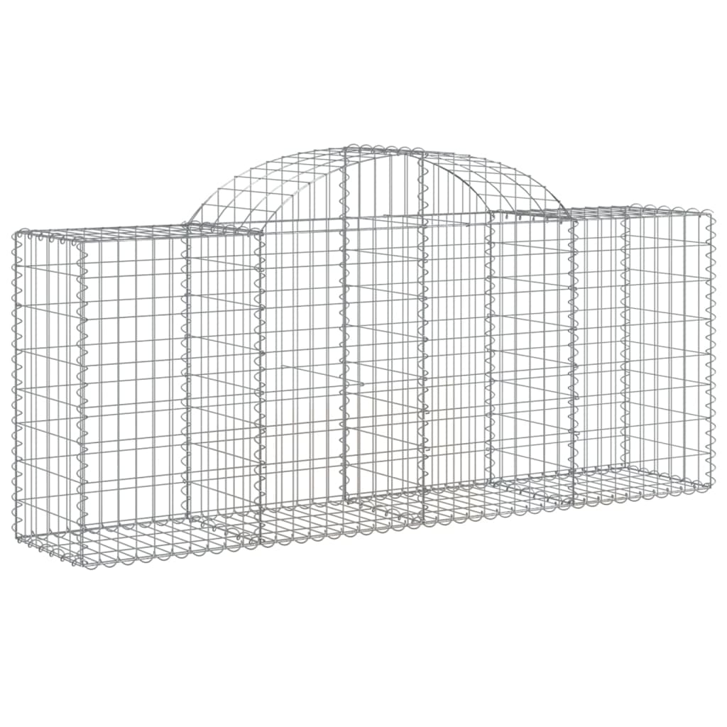 8720845651572_a_en_hd_1 vidaXL Arched Gabion Basket 200x50x80/100 cm Galvanised Iron - Image 2