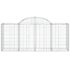 vidaXL Arched Gabion Basket 200x50x80/100 cm Galvanised Iron - Image 3