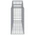 vidaXL Arched Gabion Basket 200x50x80/100 cm Galvanised Iron - Image 4