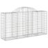 vidaXL Arched Gabion Basket 200x50x100/120 cm Galvanised Iron - Image 2