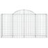 vidaXL Arched Gabion Basket 200x50x100/120 cm Galvanised Iron - Image 3