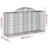 vidaXL Arched Gabion Basket 200x50x100/120 cm Galvanised Iron - Image 5