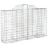 vidaXL Arched Gabion Basket 200x50x120/140 cm Galvanised Iron - Image 2