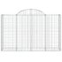 vidaXL Arched Gabion Basket 200x50x120/140 cm Galvanised Iron - Image 3