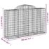 vidaXL Arched Gabion Basket 200x50x120/140 cm Galvanised Iron - Image 5