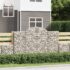 vidaXL Arched Gabion Basket 200x50x120/140 cm Galvanised Iron