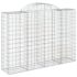 vidaXL Arched Gabion Basket 200x50x140/160 cm Galvanised Iron - Image 2