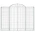 vidaXL Arched Gabion Basket 200x50x140/160 cm Galvanised Iron - Image 3