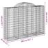 vidaXL Arched Gabion Basket 200x50x140/160 cm Galvanised Iron - Image 5