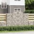 vidaXL Arched Gabion Basket 200x50x140/160 cm Galvanised Iron