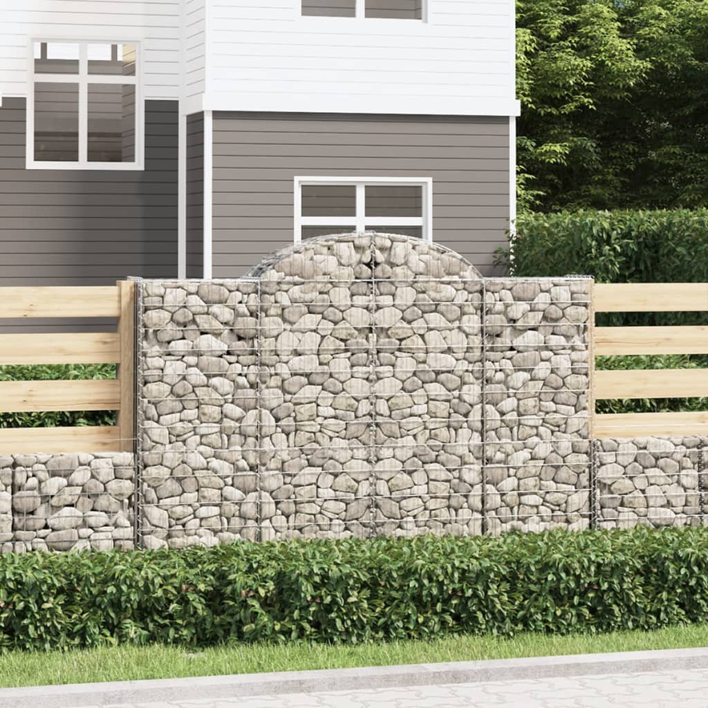 8720845651602_m_en_hd_1 vidaXL Arched Gabion Basket 200x50x140/160 cm Galvanised Iron - Image 1
