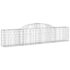vidaXL Arched Gabion Basket 300x30x60/80 cm Galvanised Iron - Image 2
