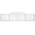 vidaXL Arched Gabion Basket 300x30x60/80 cm Galvanised Iron - Image 3