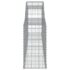 vidaXL Arched Gabion Basket 300x30x60/80 cm Galvanised Iron - Image 4
