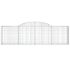vidaXL Arched Gabion Basket 300x30x80/100 cm Galvanised Iron - Image 3