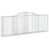 vidaXL Arched Gabion Basket 300x30x100/120 cm Galvanised Iron - Image 2