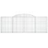 vidaXL Arched Gabion Basket 300x30x100/120 cm Galvanised Iron - Image 3