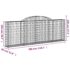 vidaXL Arched Gabion Basket 300x30x100/120 cm Galvanised Iron - Image 5