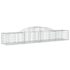 vidaXL Arched Gabion Basket 300x50x40/60 cm Galvanised Iron - Image 2