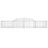 vidaXL Arched Gabion Basket 300x50x40/60 cm Galvanised Iron - Image 3