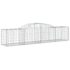 vidaXL Arched Gabion Basket 300x50x60/80 cm Galvanised Iron - Image 2