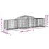 vidaXL Arched Gabion Basket 300x50x60/80 cm Galvanised Iron - Image 5