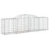 vidaXL Arched Gabion Basket 300x50x80/100 cm Galvanised Iron - Image 2