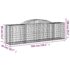vidaXL Arched Gabion Basket 300x50x80/100 cm Galvanised Iron - Image 5