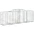vidaXL Arched Gabion Basket 300x50x100/120 cm Galvanised Iron - Image 2