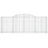 vidaXL Arched Gabion Basket 300x50x100/120 cm Galvanised Iron - Image 3