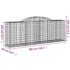 vidaXL Arched Gabion Basket 300x50x100/120 cm Galvanised Iron - Image 5