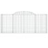 vidaXL Arched Gabion Basket 300x50x120/140 cm Galvanised Iron - Image 3