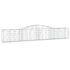 vidaXL Arched Gabion Basket 400x30x60/80 cm Galvanised Iron - Image 2