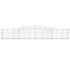 vidaXL Arched Gabion Basket 400x30x60/80 cm Galvanised Iron - Image 3