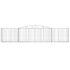 vidaXL Arched Gabion Basket 400x30x80/100 cm Galvanised Iron - Image 3
