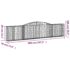 vidaXL Arched Gabion Basket 400x30x80/100 cm Galvanised Iron - Image 5