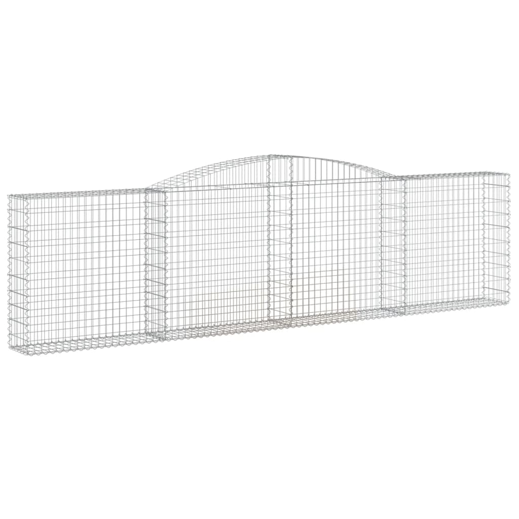 8720845651886_a_en_hd_1 vidaXL Arched Gabion Basket 400x30x100/120 cm Galvanised Iron - Image 2