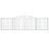 vidaXL Arched Gabion Basket 400x30x100/120 cm Galvanised Iron - Image 3