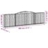 vidaXL Arched Gabion Basket 400x30x100/120 cm Galvanised Iron - Image 5