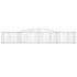 vidaXL Arched Gabion Basket 400x50x60/80 cm Galvanised Iron - Image 3