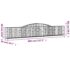 vidaXL Arched Gabion Basket 400x50x60/80 cm Galvanised Iron - Image 5