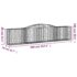 vidaXL Arched Gabion Basket 400x50x80/100 cm Galvanised Iron - Image 5