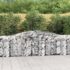 vidaXL Arched Gabion Basket 400x50x80/100 cm Galvanised Iron