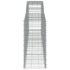 vidaXL Arched Gabion Basket 400x50x100/120 cm Galvanised Iron - Image 4