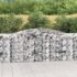vidaXL Arched Gabion Basket 400x50x100/120 cm Galvanised Iron